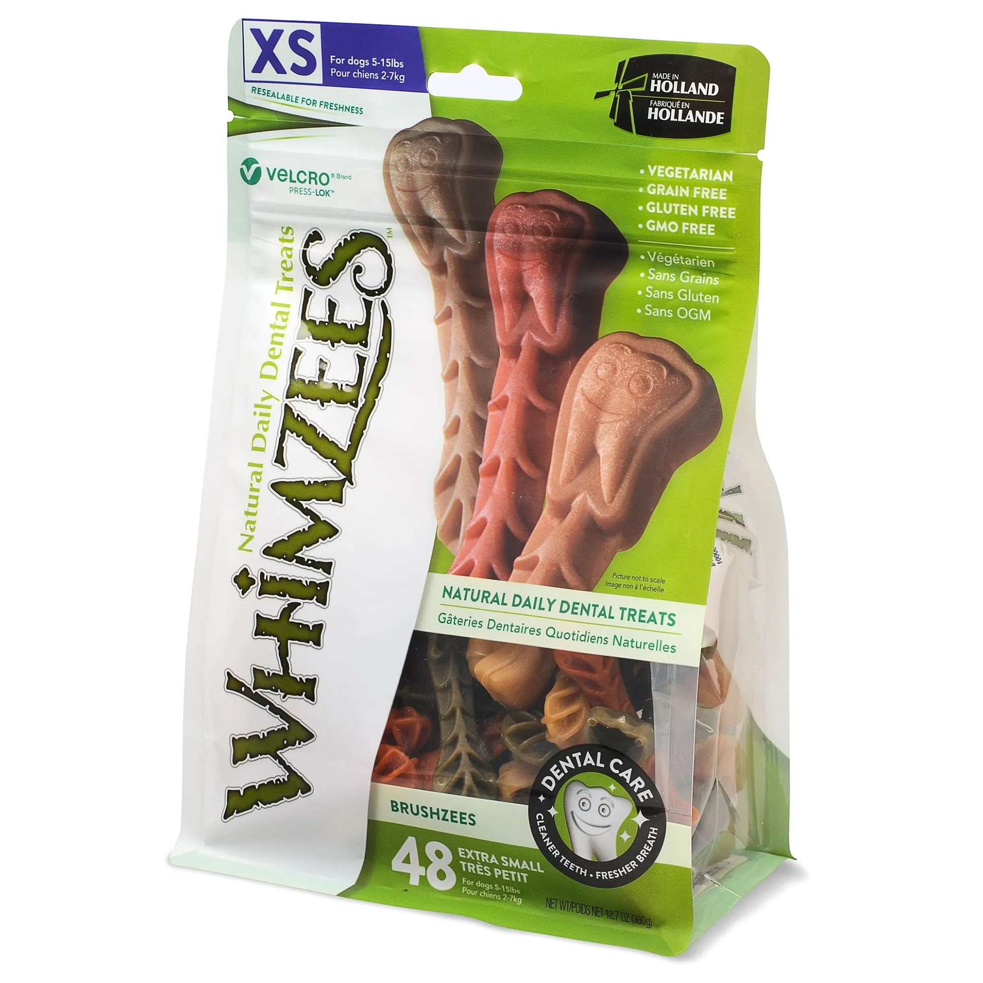 Whimzees  Brushzees  Dental Dog Treat - Natural, Grain Free