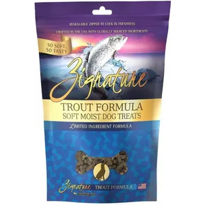 Zignature Trout Formula Soft & Chewy Dog Treats 4 oz (OLD)